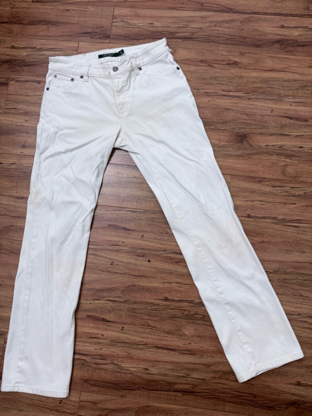 Ralph Lauren White Straight-Leg Jeans